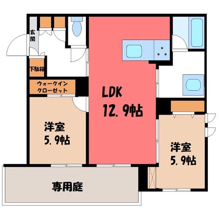 江曽島駅 徒歩5分 1階の物件間取画像